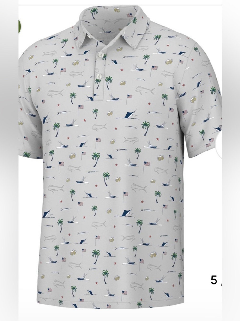 Huk Men’s Polo Shirt, size M
